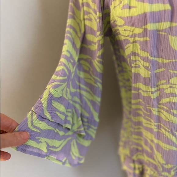 Fever gorgeous top in Liliac/mint green size M - Picture 2 of 10